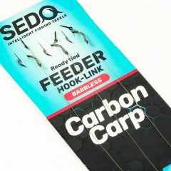   Carbon Carp Feeder Barbless- előkötött Szakáll nélküli Feeder előke